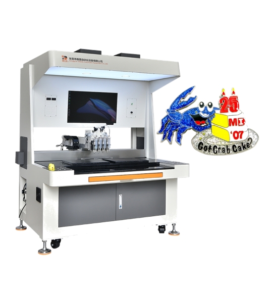 Digital Multi-Color Enamel Emoji Pin Filling Machine - High-Precision Automation Equipment